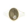 Image 2 : 0.01 ctw Diamond Signet Ring - 10KT Yellow Gold