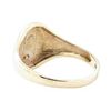 Image 3 : 0.01 ctw Diamond Signet Ring - 10KT Yellow Gold