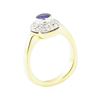 Image 4 : 1.02 ctw Sapphire and Diamond Ring - 18KT Yellow Gold