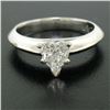 Image 1 : Platinum 0.66 ctw GIA Prong Set Heart Brilliant Diamond Solitaire Engagement Rin