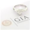 Image 6 : Platinum 0.66 ctw GIA Prong Set Heart Brilliant Diamond Solitaire Engagement Rin