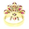 Image 6 : Designer 14k Two Tone Gold 2.60 ctw Vivid Blood Ruby & Diamond Cocktail Ring