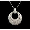 Image 1 : 14KT White Gold 2.04 ctw Diamond Pendant With Chain