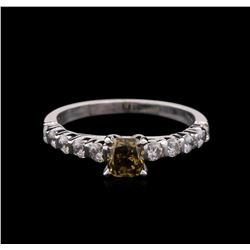 2.01 ctw Fancy Dark Brown Diamond Ring - 14KT White Gold