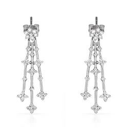 14k White Gold 0.50CTW Diamond Earrings, (I1-I2/G-H)