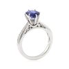 Image 4 : 2.06 ctw Sapphire and Diamond Ring - 14KT White Gold