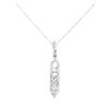 Image 1 : 0.51 ctw Diamond Icicle Pendant with Chain - 14KT White Gold