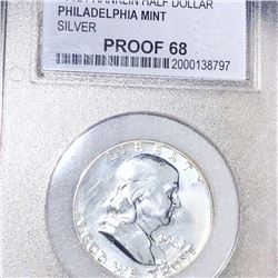 1962 Franklin Half Dollar PCC - PF68