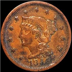 1855 Braided Hair Large Cent LIGHLTY CIRCULATED