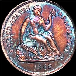 1862 Seated Liberty Half Dime CHOICE PROOF