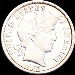 1903-O Barber Silver Dime ABOUT UNCIRCULATED