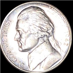 1942 Jefferson Nickel UNCIRCULATED FULL STEPS