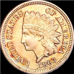 1863 Indian Head Penny CLOSELY UNCIRCULATED
