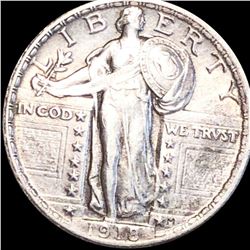 1918 Standing Quarter UNCIRCULATED FULL HEAD