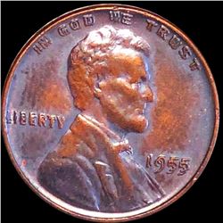 1955 DDO Lincoln Wheat Penny NEARLY UNC