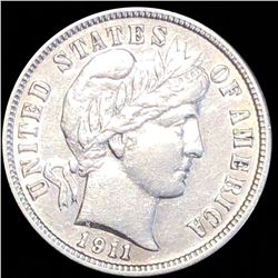 1911-D Barber Silver Dime NEARLY UNCIRCULATED
