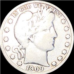 1909-S Barber Half Dollar NICELY CIRCULATED