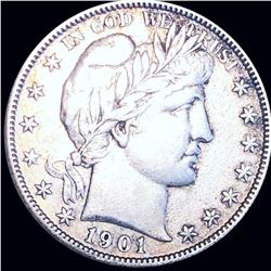 1901-S Barber Half Dollar ABOUT UNCIRCULATED