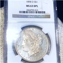 1898-O Morgan Silver Dollar NGC - MS 63 DPL