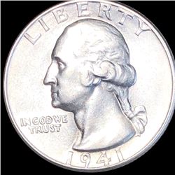 1941 Washington Silver Quarter CLOSELY UNC