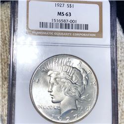 1927 Silver Peace Dollar NGC - MS63