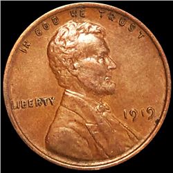 1919 Lincoln Wheat Penny CLOSELY UNCIRCULATED