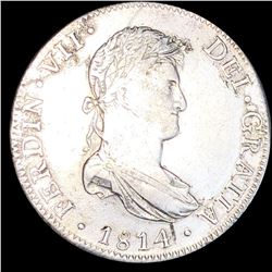 1814 Mexican Silver 8 Reales NEARLY UNCIRCULATED