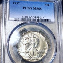 1937 Walking Half Dollar PCGS - MS65