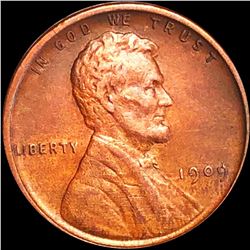 1909 V.D.B. Lincoln Wheat Penny CLOSELY UNC