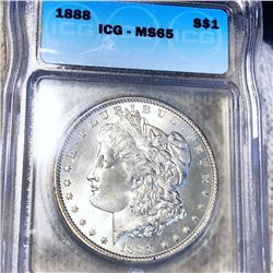 1888 Morgan Silver Dollar ICG - MS65