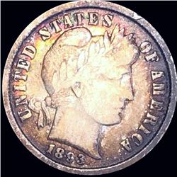 1893 Barber Silver Dime NICELY CIRCULATED