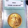 Image 1 : 1927 $20 Gold Double Eagle NTC - MS66