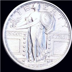 1917 Type 1 Standing Quarter CLOSELY UNCIRCULATED