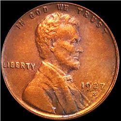 1927-S Lincoln Wheat Penny ABOUT UNCIRCULATED