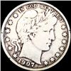 Image 1 : 1907-D Barber Half Dollar NICELY CIRCULATED