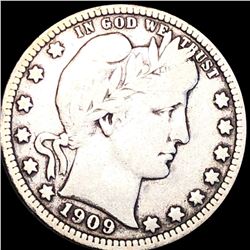 1909-D Barber Silver Quarter NICELY CIRCULATED