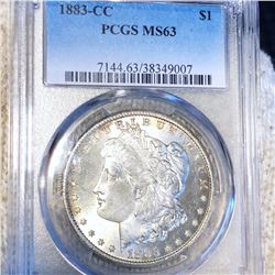 1883-CC Morgan Silver Dollar PCGS - MS63