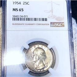 1954 Washington Quarter NGC - MS65