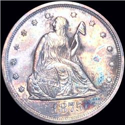 1875-S Seated Twenty Cent Piece NEARLY UNC