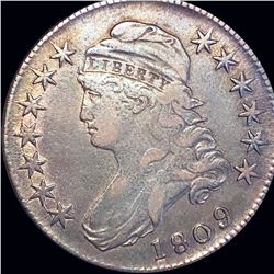 1809 Capped Bust Half Dollar NICELY CIRCULATED
