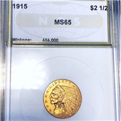 1915 $2.50 Gold Quarter Eagle NGS - MS65