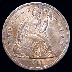 1841 Seated Liberty Dollar AU++