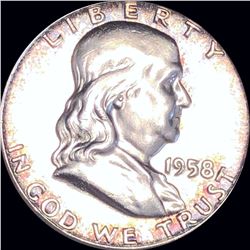 1958 Franklin Half Dollar CLOSELY UNCIRCULATED