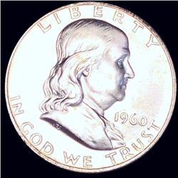 1960-D Franklin Half Dollar CLOSELY UNC