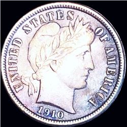 1910 Barber Silver Dime ABOUT UNCIRCULATED