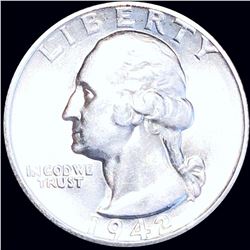 1942-S Washington Quarter CLOSELY UNC