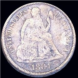 1884 Seated Liberty Dime NICELY CIRCULATED