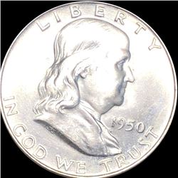 1950-D Franklin Half Dollar CLOSELY UNC