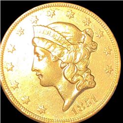 1851-O $20 Gold Double Eagle CLOSELY UNC