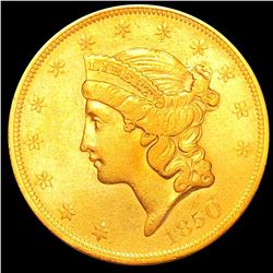 1850 $20 Gold Double Eagle CLOSELY UNCIRCULATED
